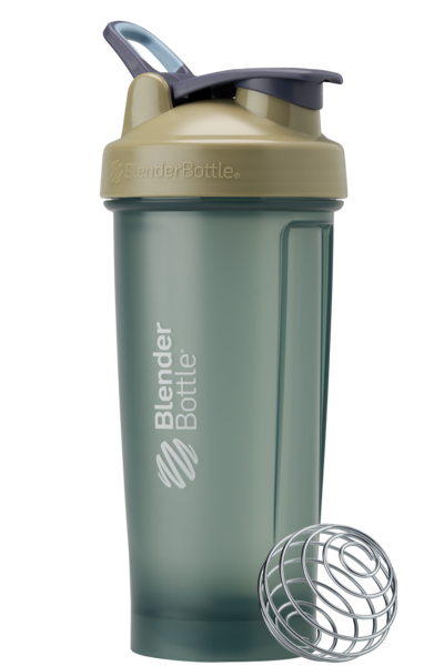 Green BlenderBottle protein shake cup. | Color#coastal_Size#28oz