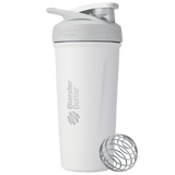 White Stainless-Steel Protein Shake Cup 28oz | Material#Polypropylene (PP)_Color#White_Size#28oz